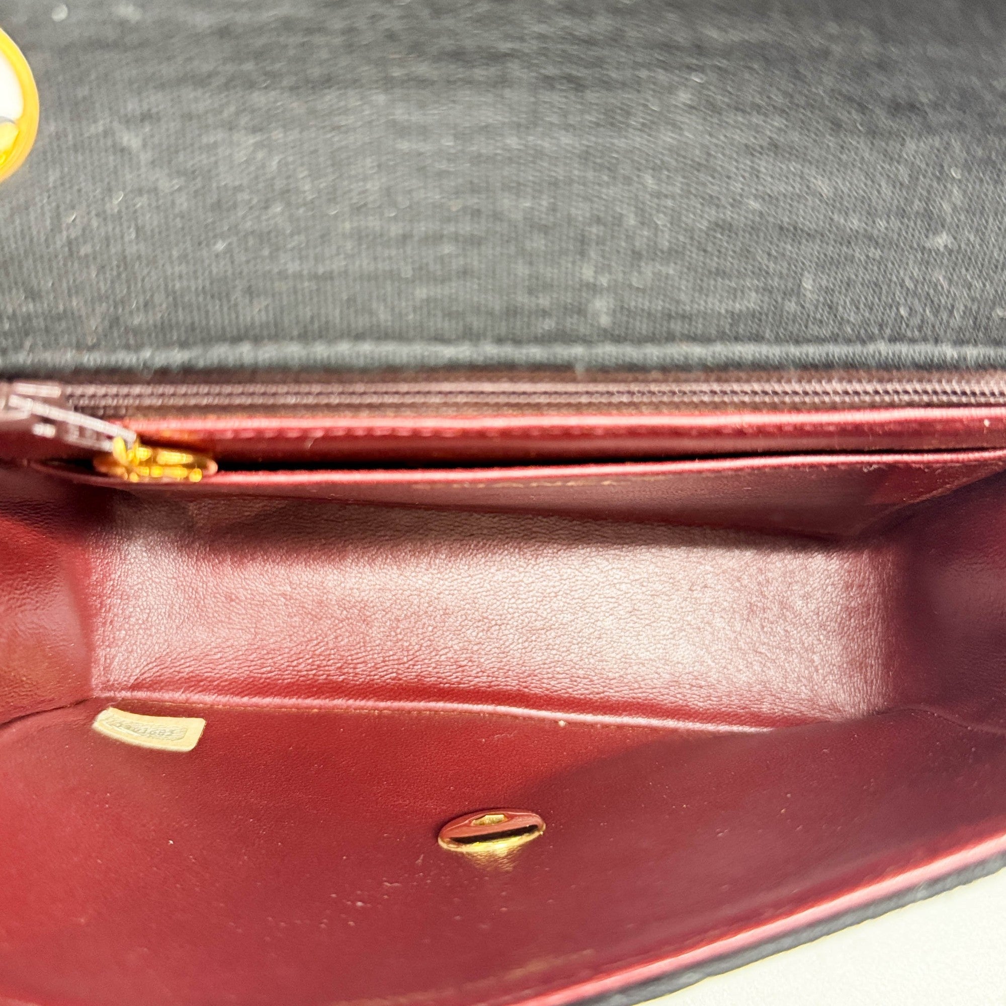 Mini Square Classic Flap 1986 Matelasse Black Cotton Shoulder Bag