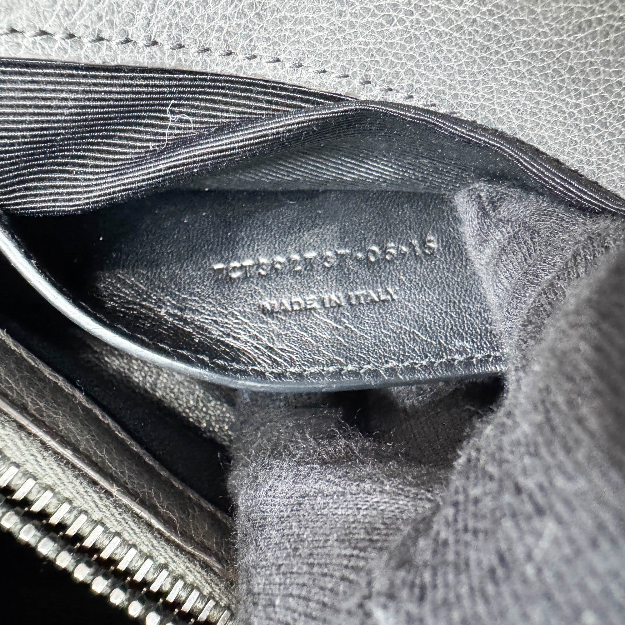 College Gray Leather Two Way Bag