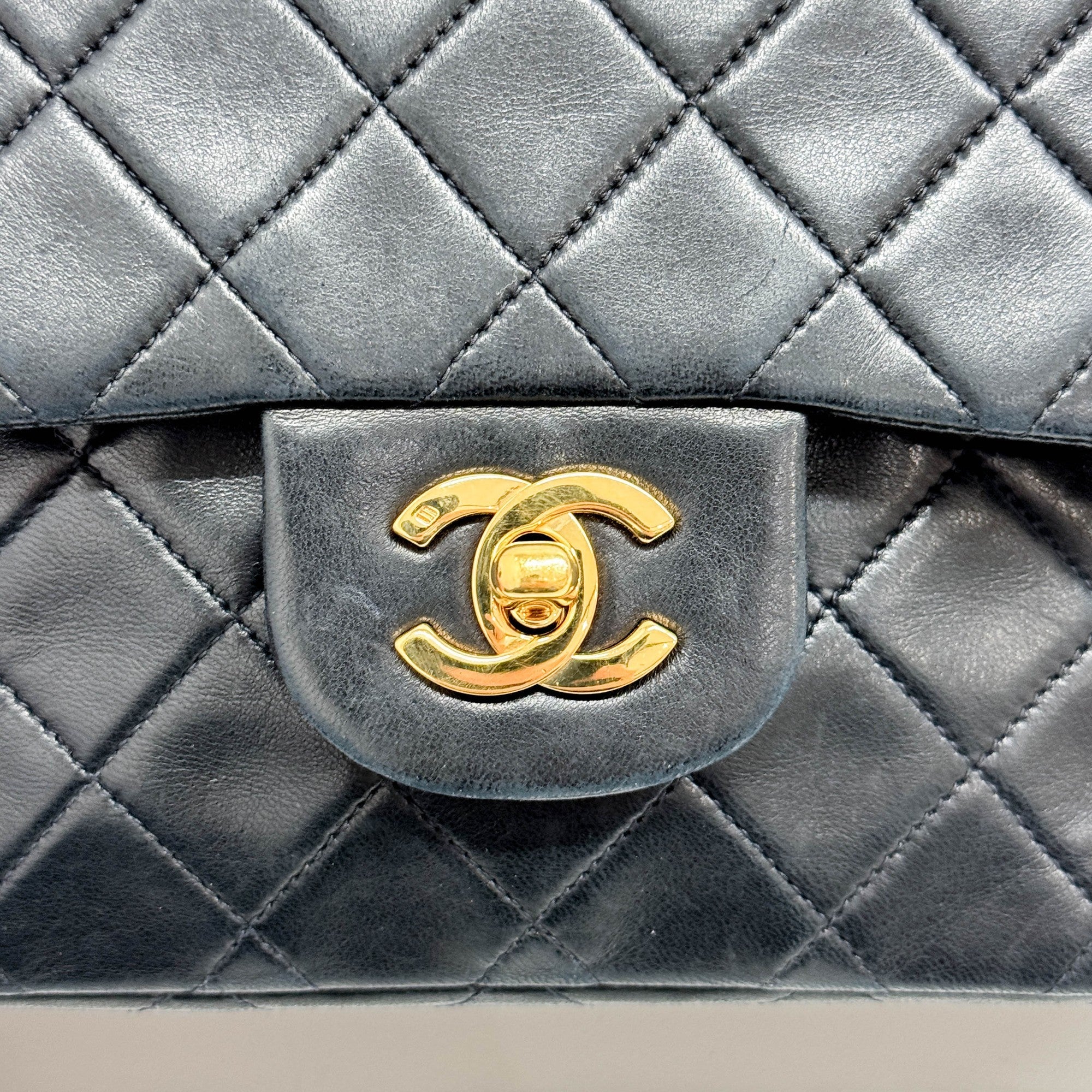 Classic Double Flap 2012 Matelasse Black Leather Shouder Bag