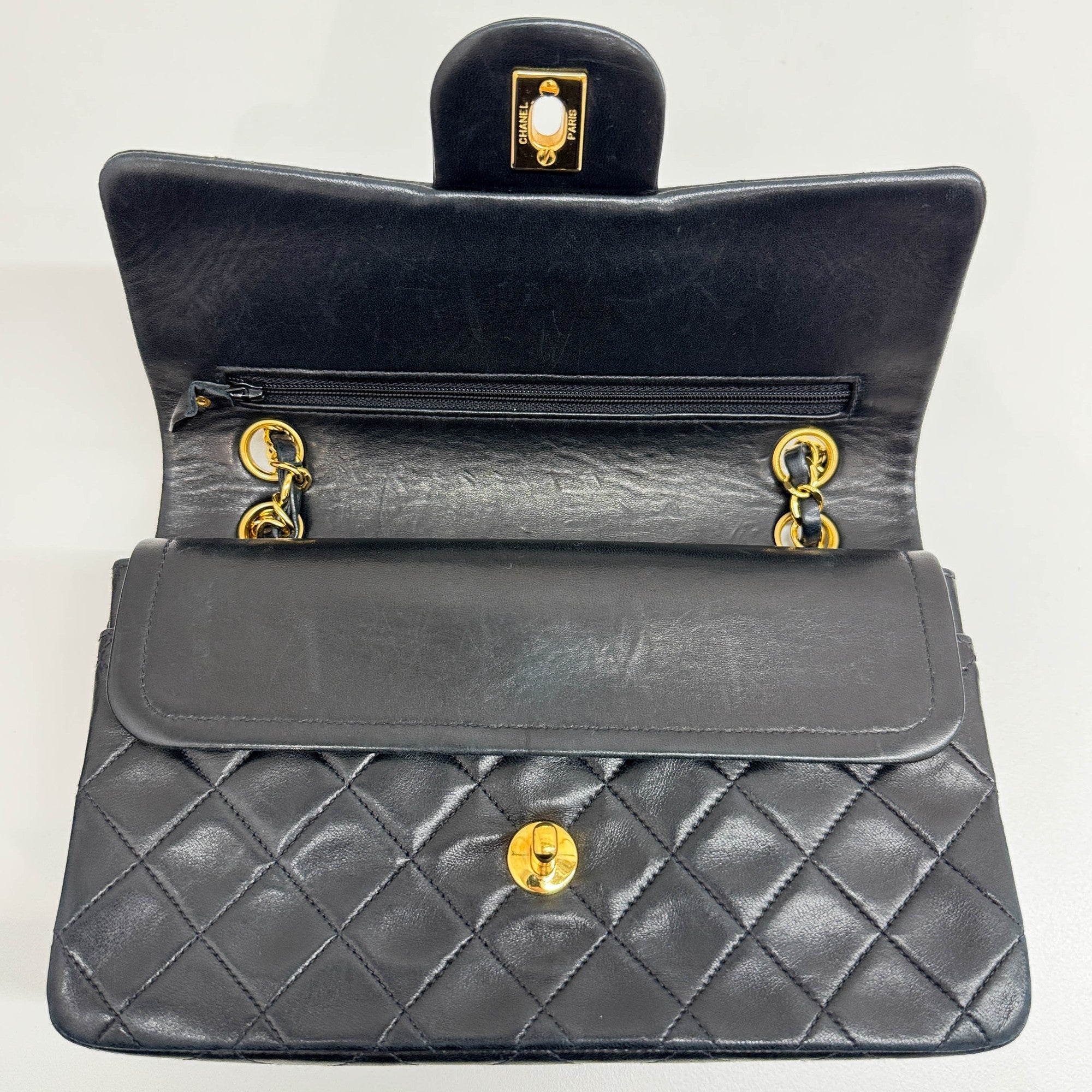 Classic Double Flap 2012 Matelasse Black Leather Shouder Bag