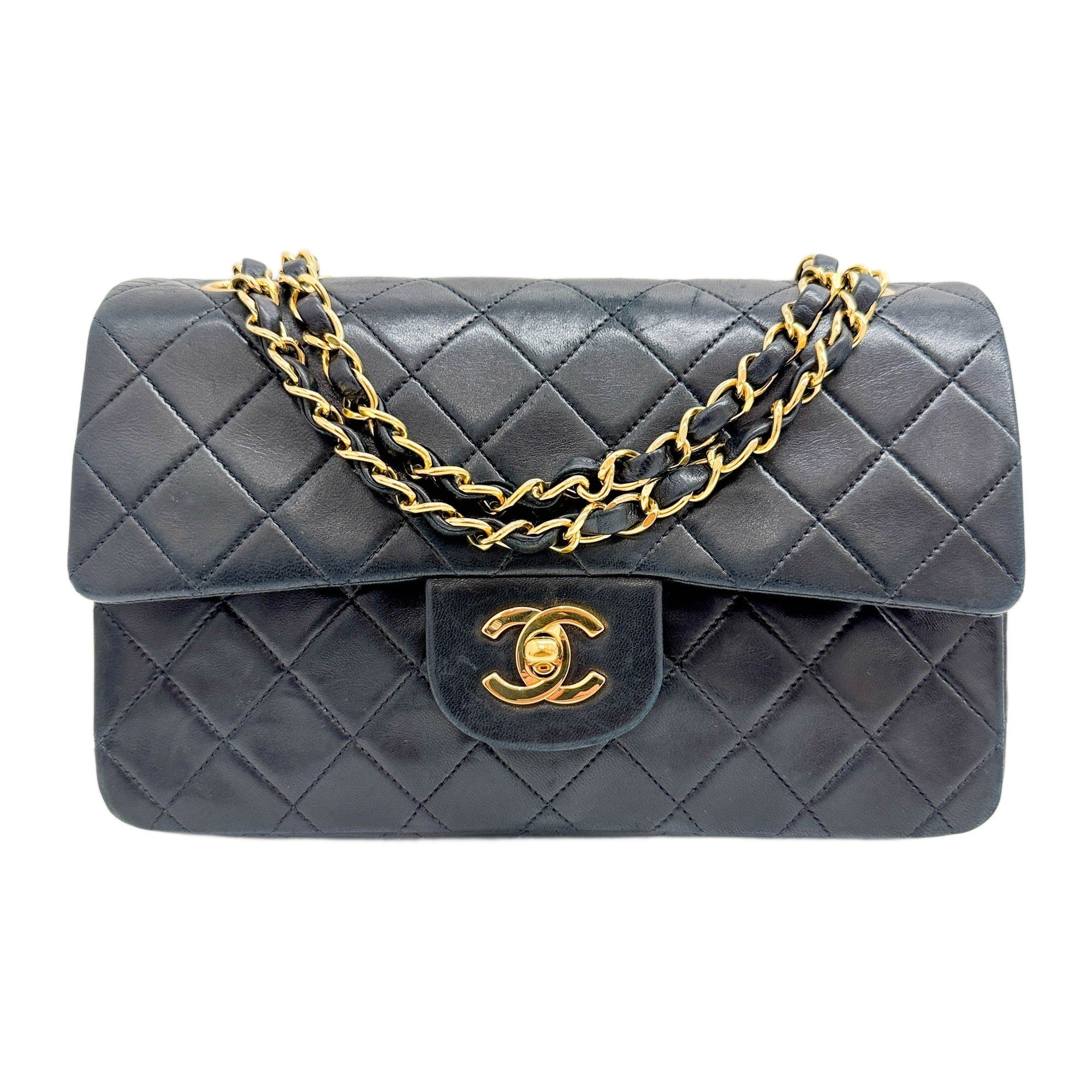 Classic Double Flap 2012 Matelasse Black Leather Shouder Bag