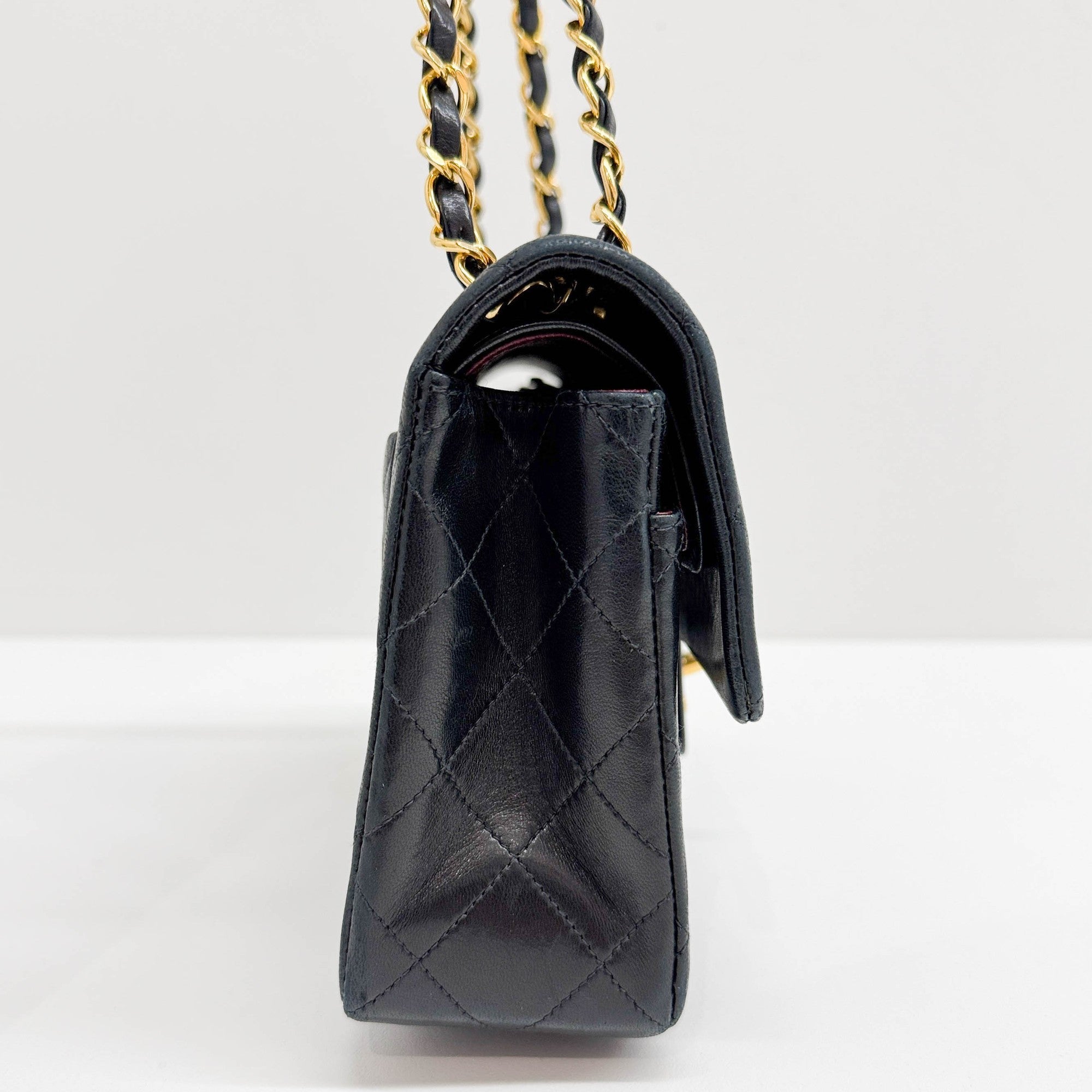 Classic Double Flap 2012 Matelasse Black Leather Shouder Bag