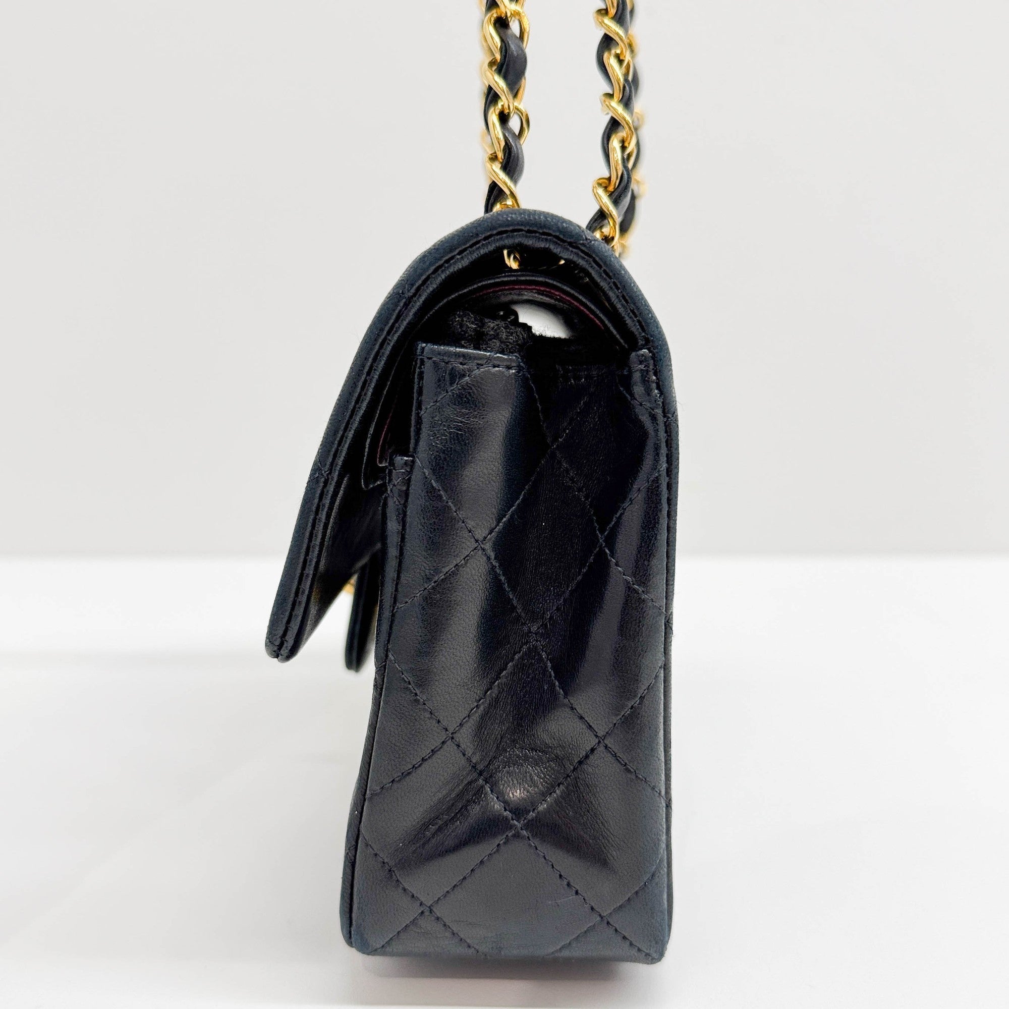 Classic Double Flap 2012 Matelasse Black Leather Shouder Bag