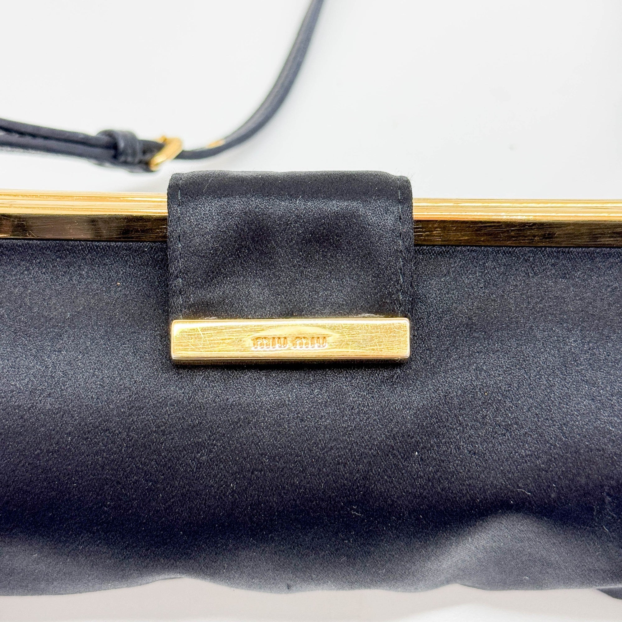 Black Satin Shoulder Bag