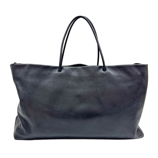 Essential 2008 Black Leather Shoulder Tote Bag