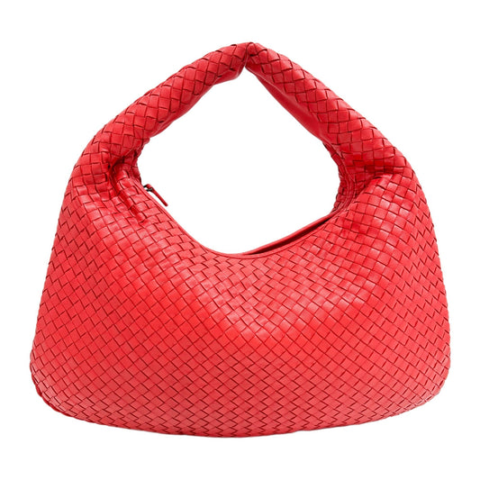 Large Veneta Orange Intrecciato Hobo Bag