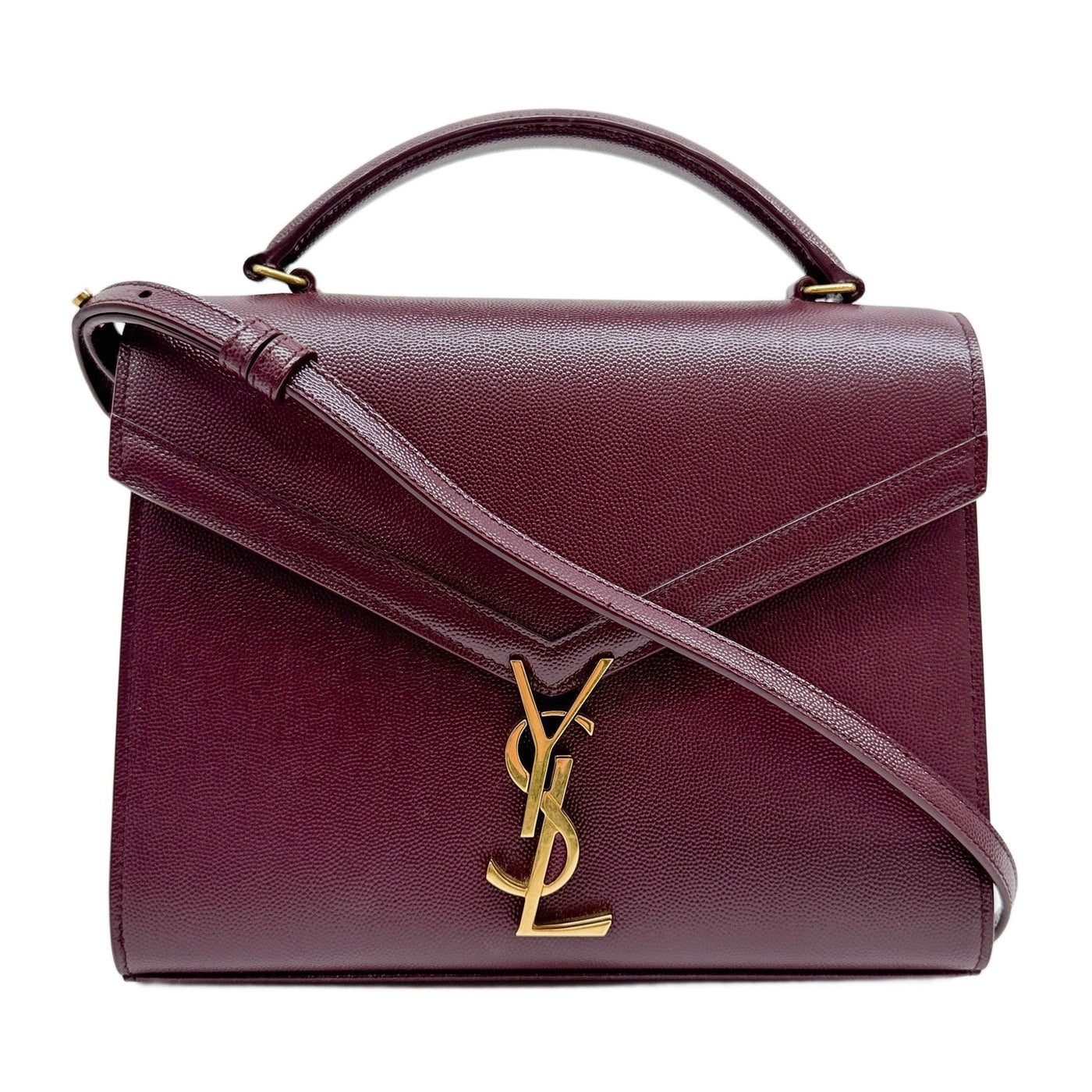 Cassandra Top Handle Red Leather Two Way Bag