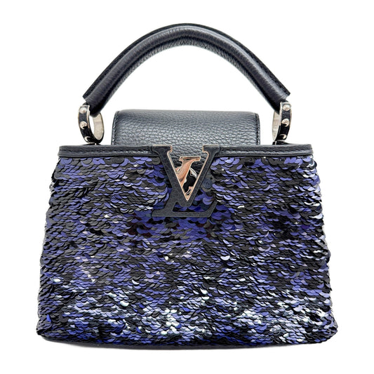 Mini Capucines Black & Blue Sequin Two Way Bag