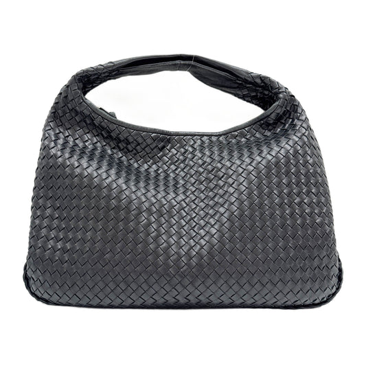 Veneta Intrecciato Black Leather Shoulder Bag