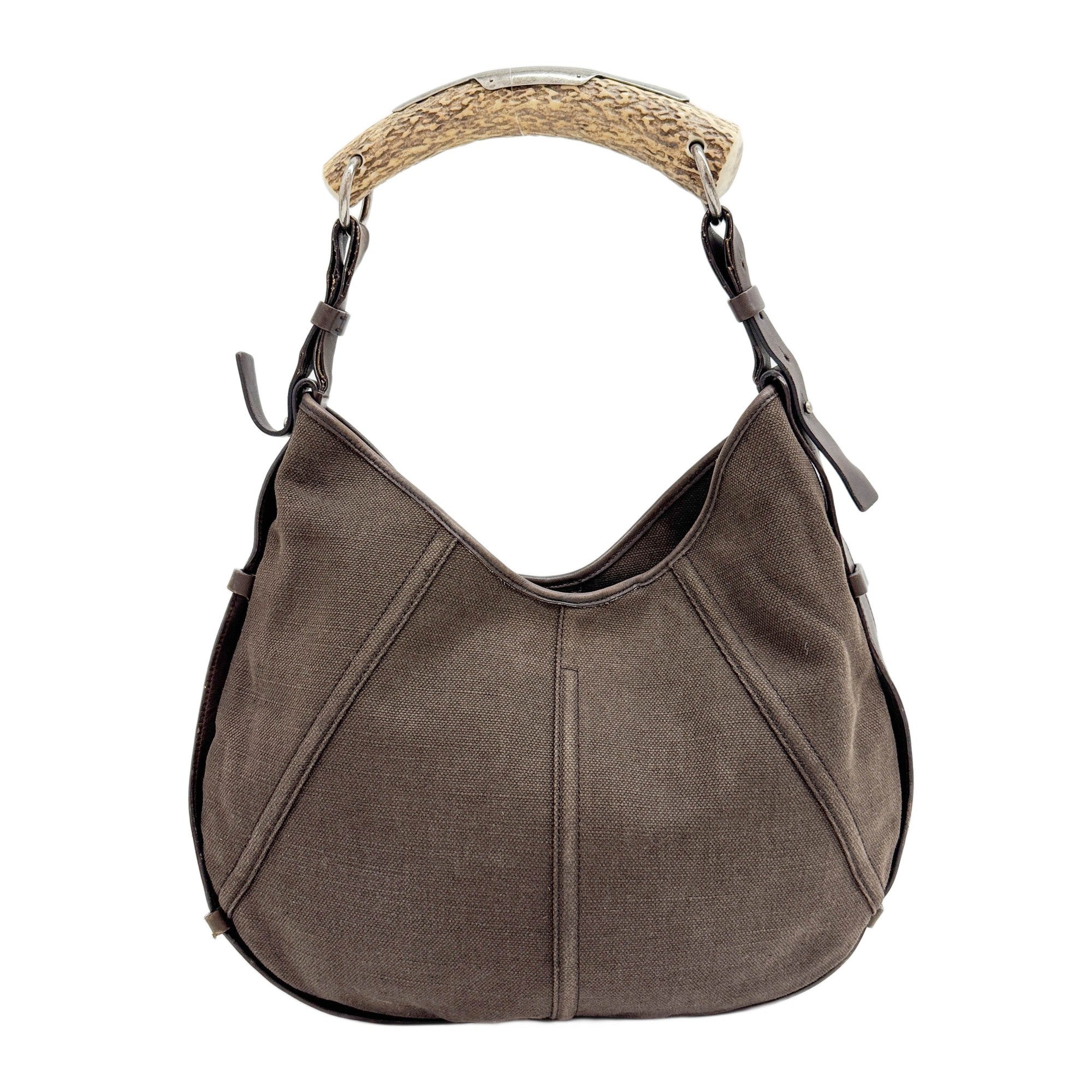 Mombasa Espresso Brown Canvas Shoulder Bag