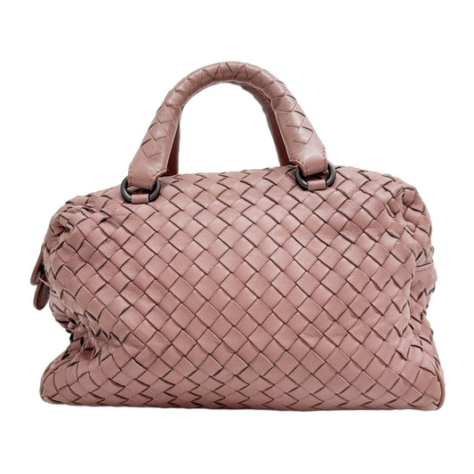 Intrecciato Mauve Purple Leather Two Way Bag