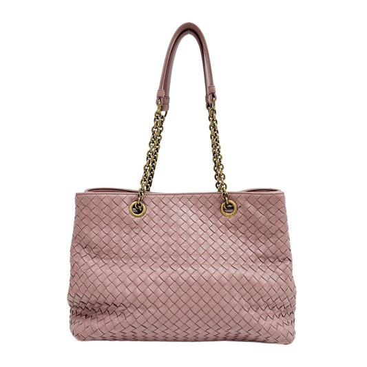 Garda Intrecciato Mauve Purple Leather Shoulder Bag