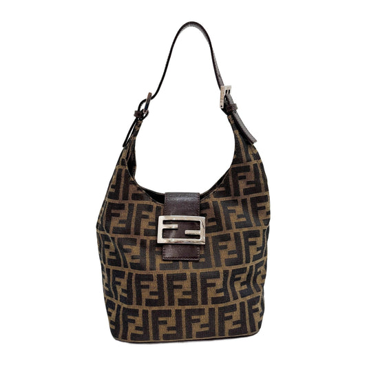 Brown Zucca Canvas Shoulder Bag