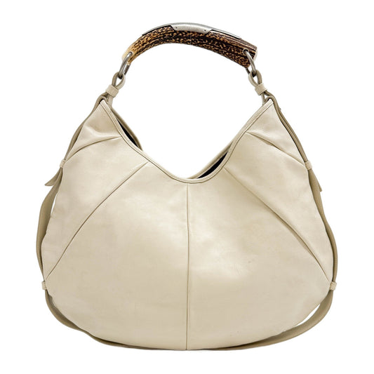 Mombasa Beige Leather Shoulder Bag