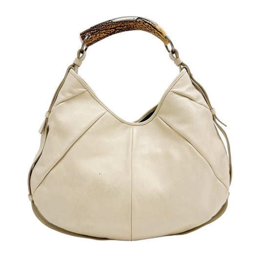 Mombasa Beige Leather Shoulder Bag