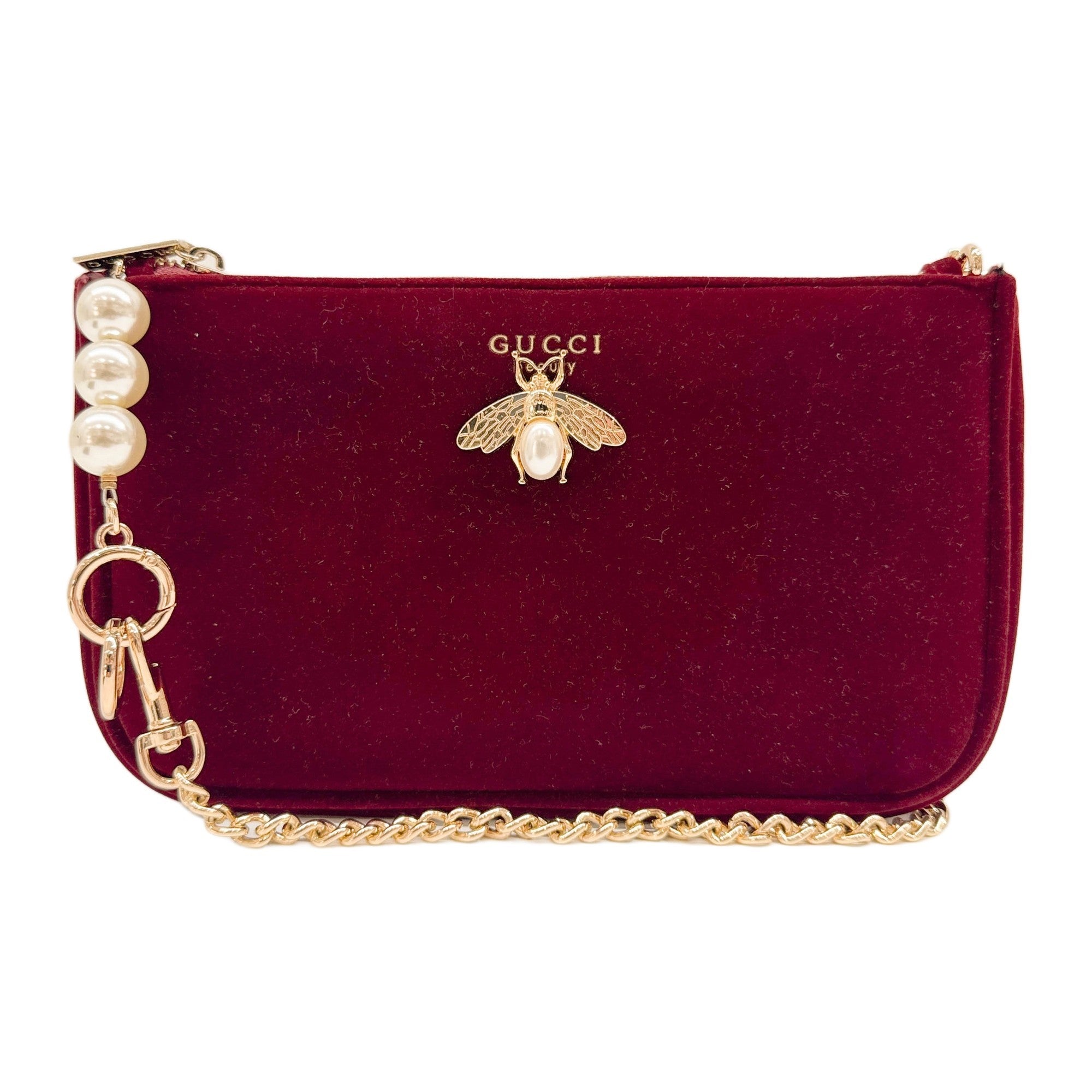 Beauty Bee Charm Merlot Red Polyester Shoulder Bag