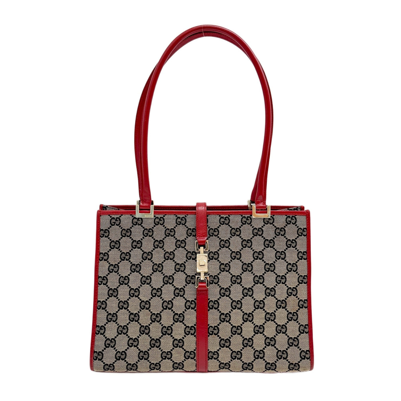 Jackie Red GG Canvas Shoulder Bag