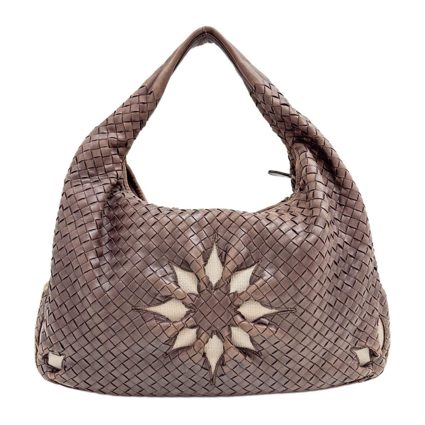 Intrecciato Brown Shoulder Bag