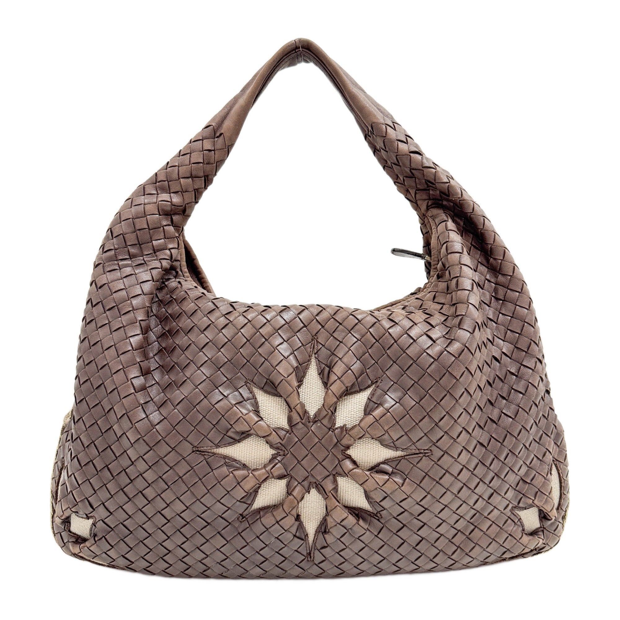 Intrecciato Brown Shoulder Bag