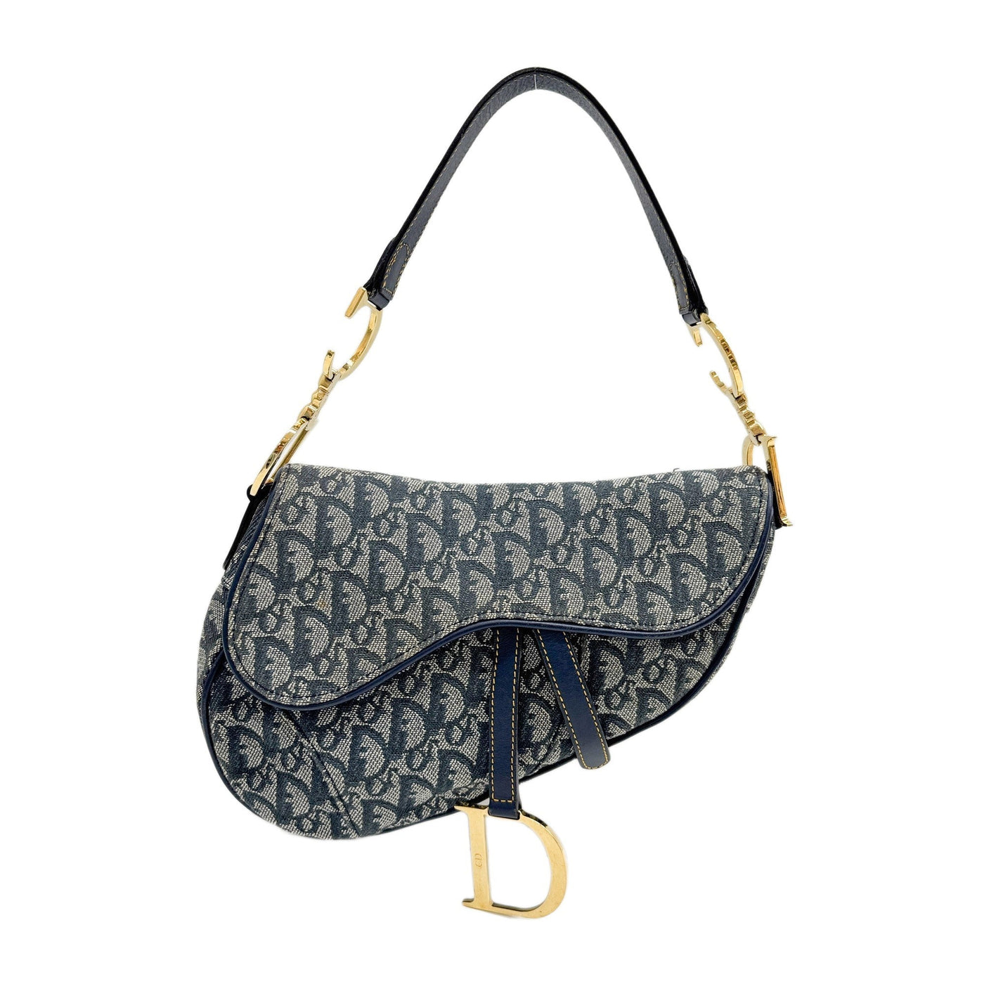Trotter Blue Canvas Shoulder Bag