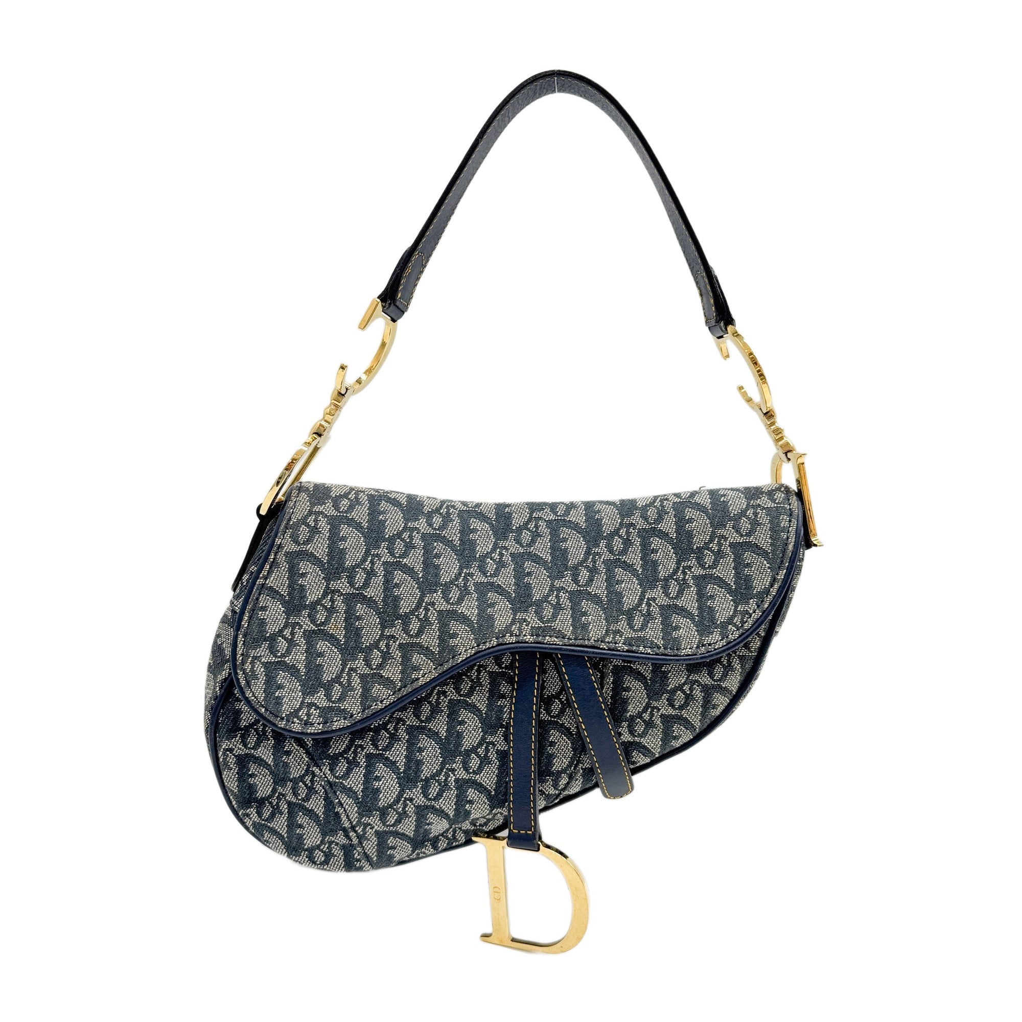 Trotter Blue Canvas Shoulder Bag