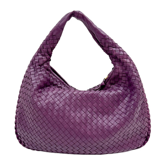Veneta Plum Purple Leather Shoulder Bag