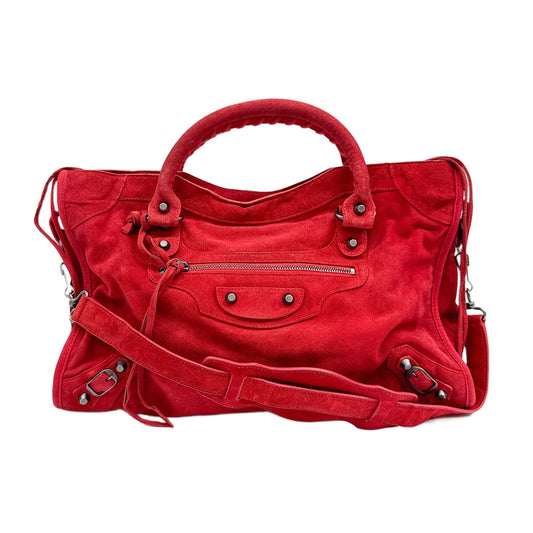 The City Red Suede Two Way Bag