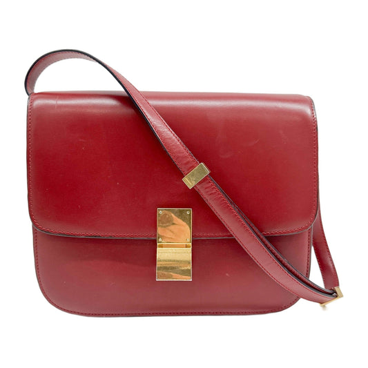 Classix Box Red Leather Shoulder Bag
