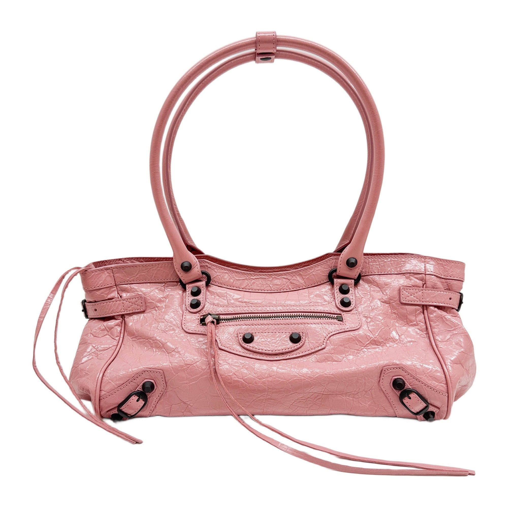 The First Pink Leather Two Way Bag