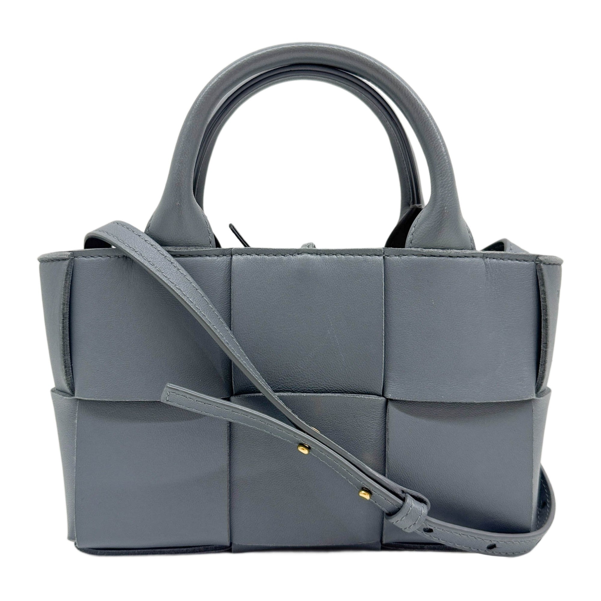 Candy Arco Intrecciato Dusty Blue Leather Two Way Bag