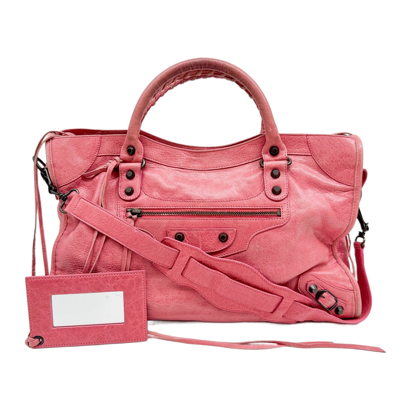 The City Pink Leather Two Way Bag