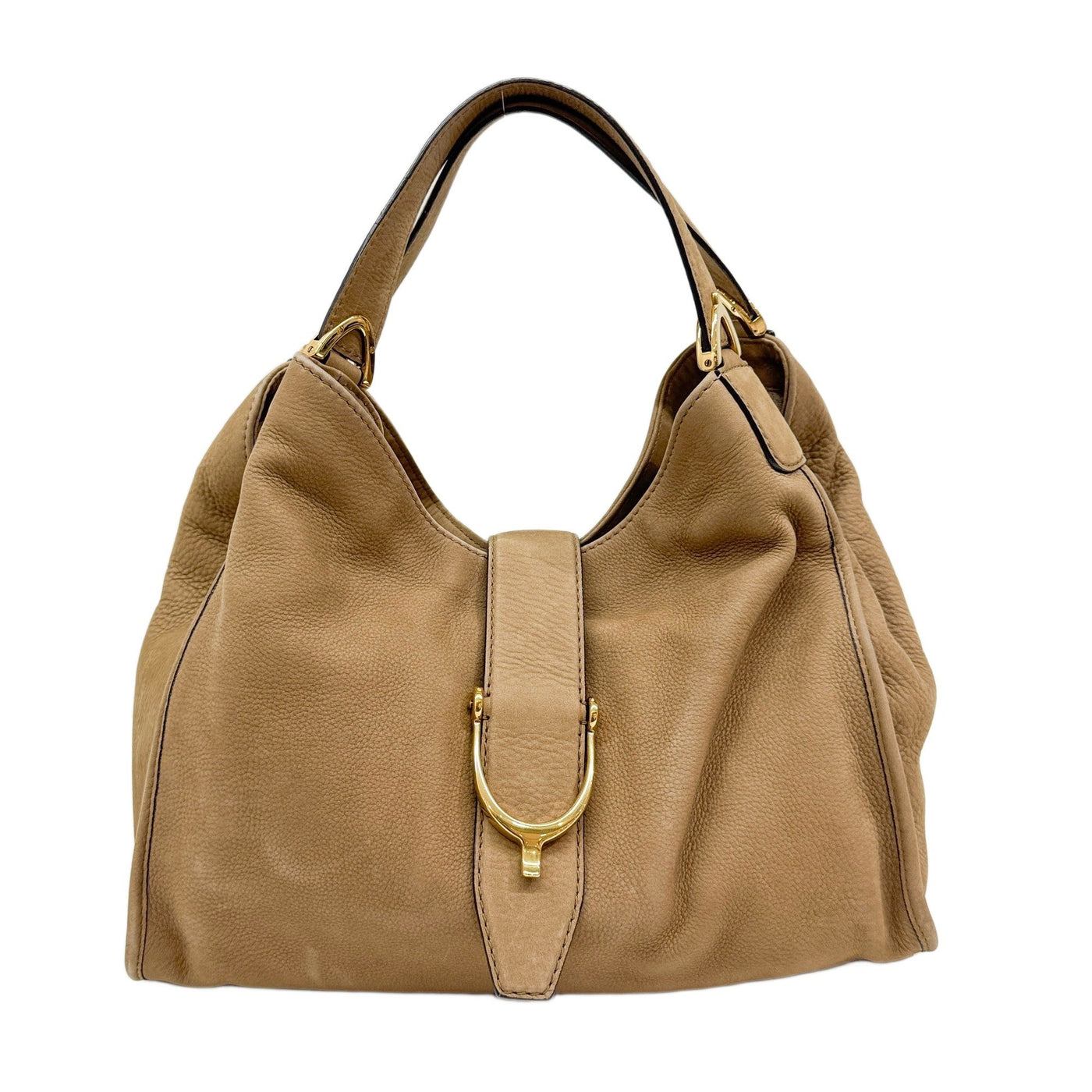 Stirrup Brown Leather Shoulder Bag