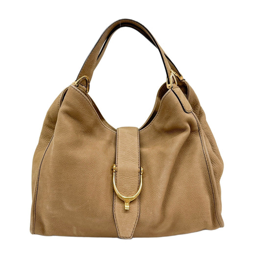 Stirrup Brown Leather Shoulder Bag