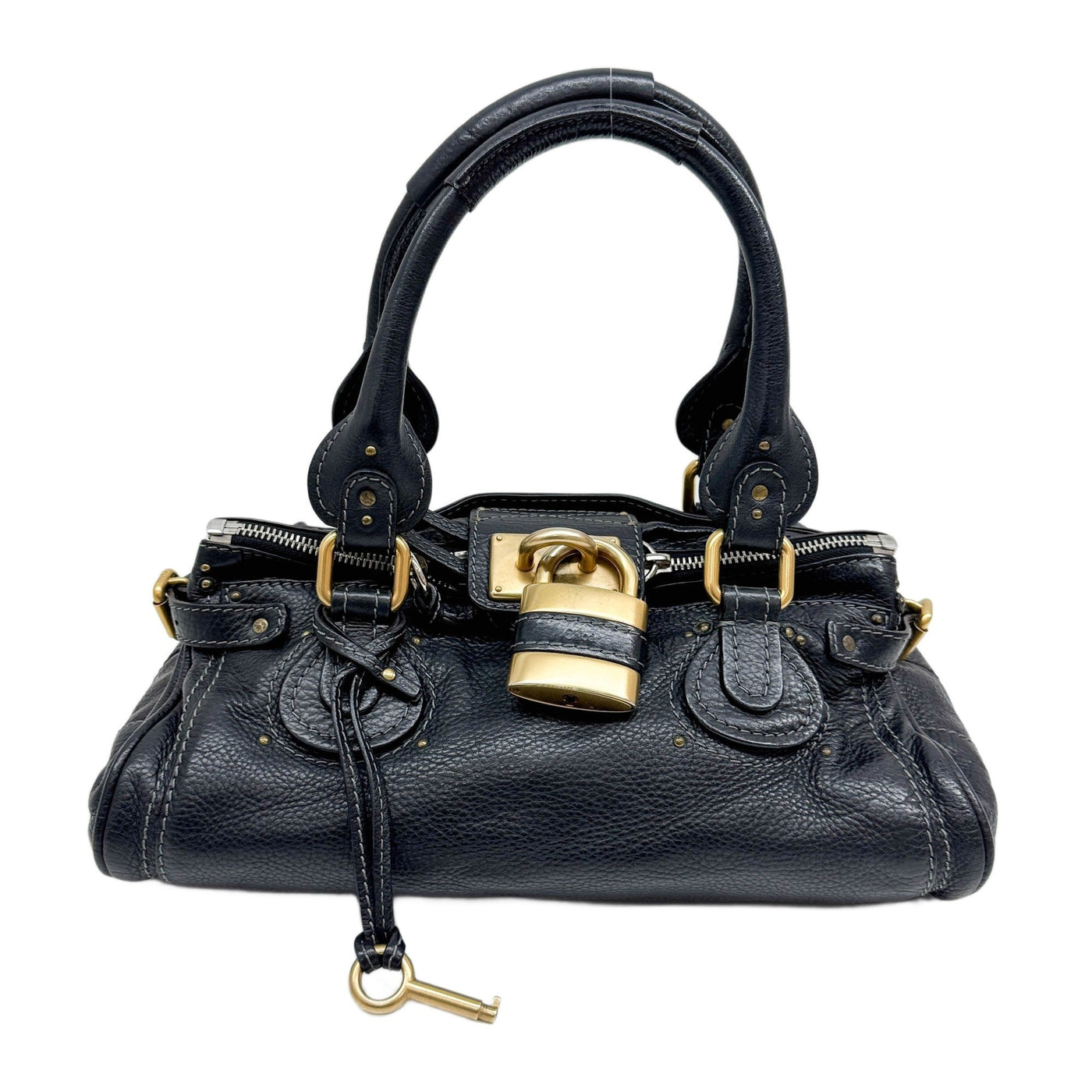 Paddington Black Leather Shoulder Bag
