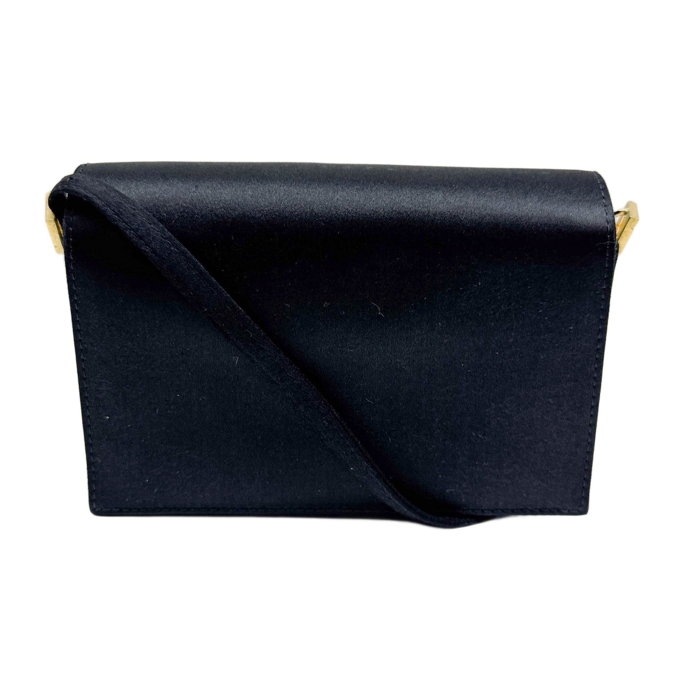 Black Satin Crossbody Bag