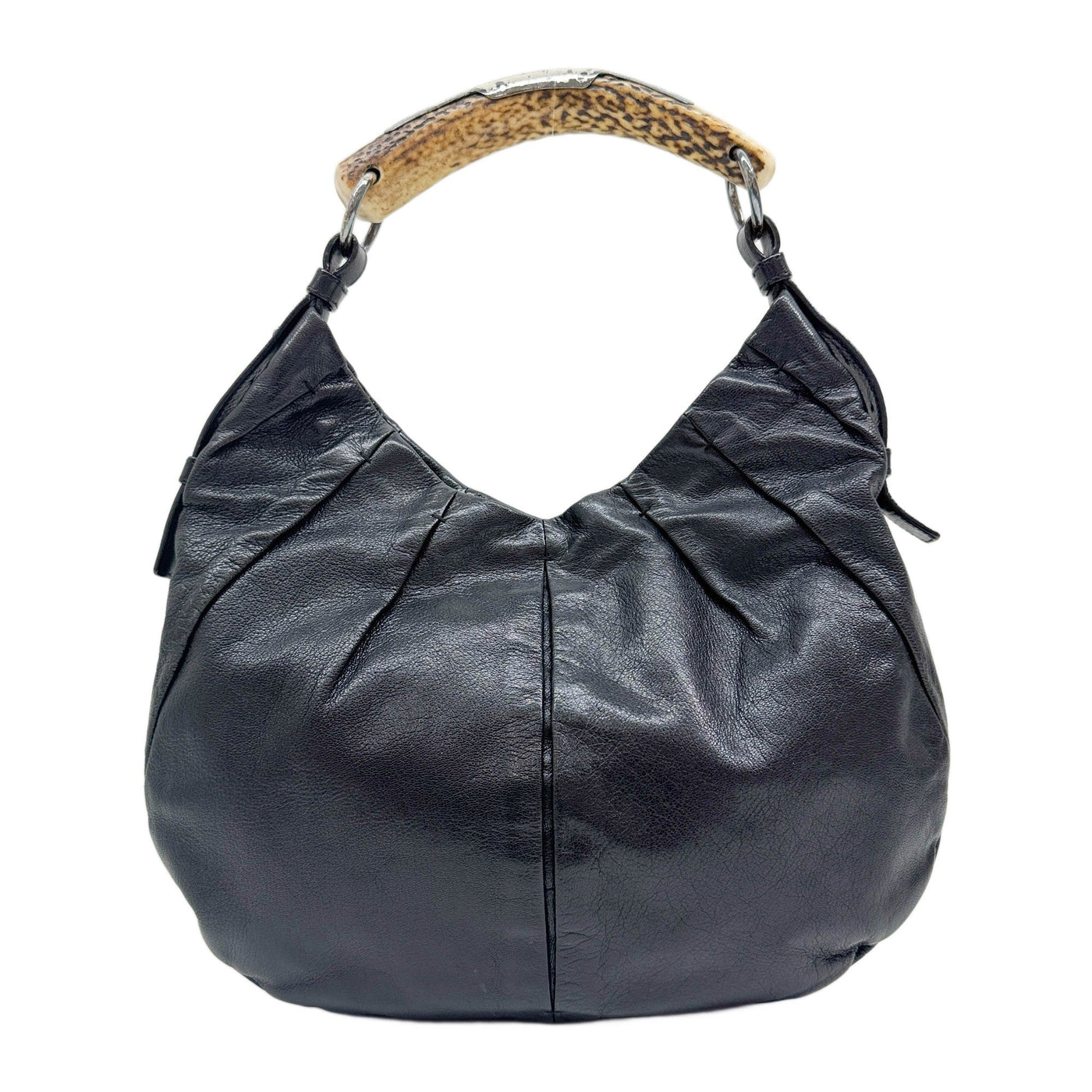 Mombasa Black Leather Shoulder Bag