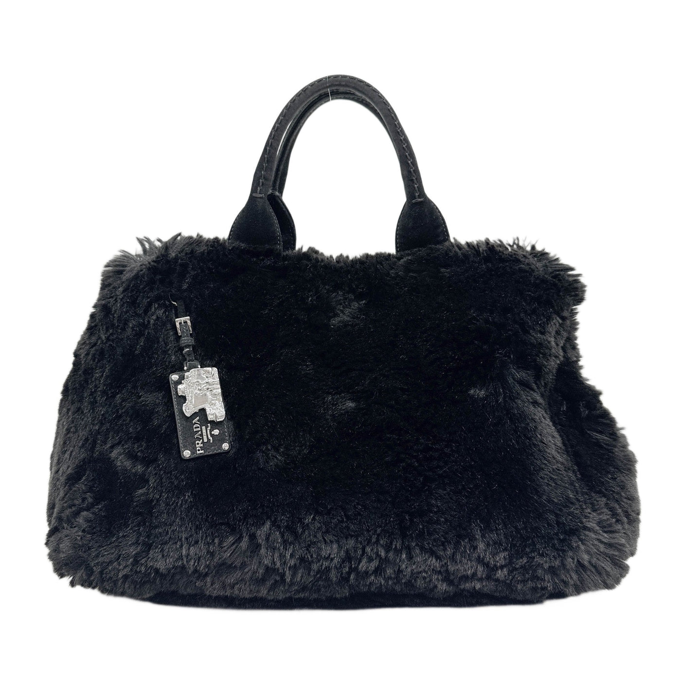 Canapa Black Fur Hand Bag