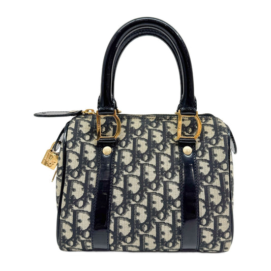 Trotter Black Canvas Handle Bag