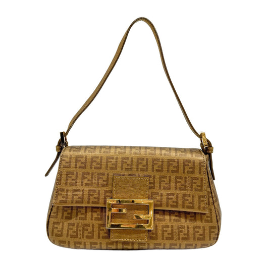 Mini Mamma Baguette Zucca Gold Coated Canvas Handle Bag