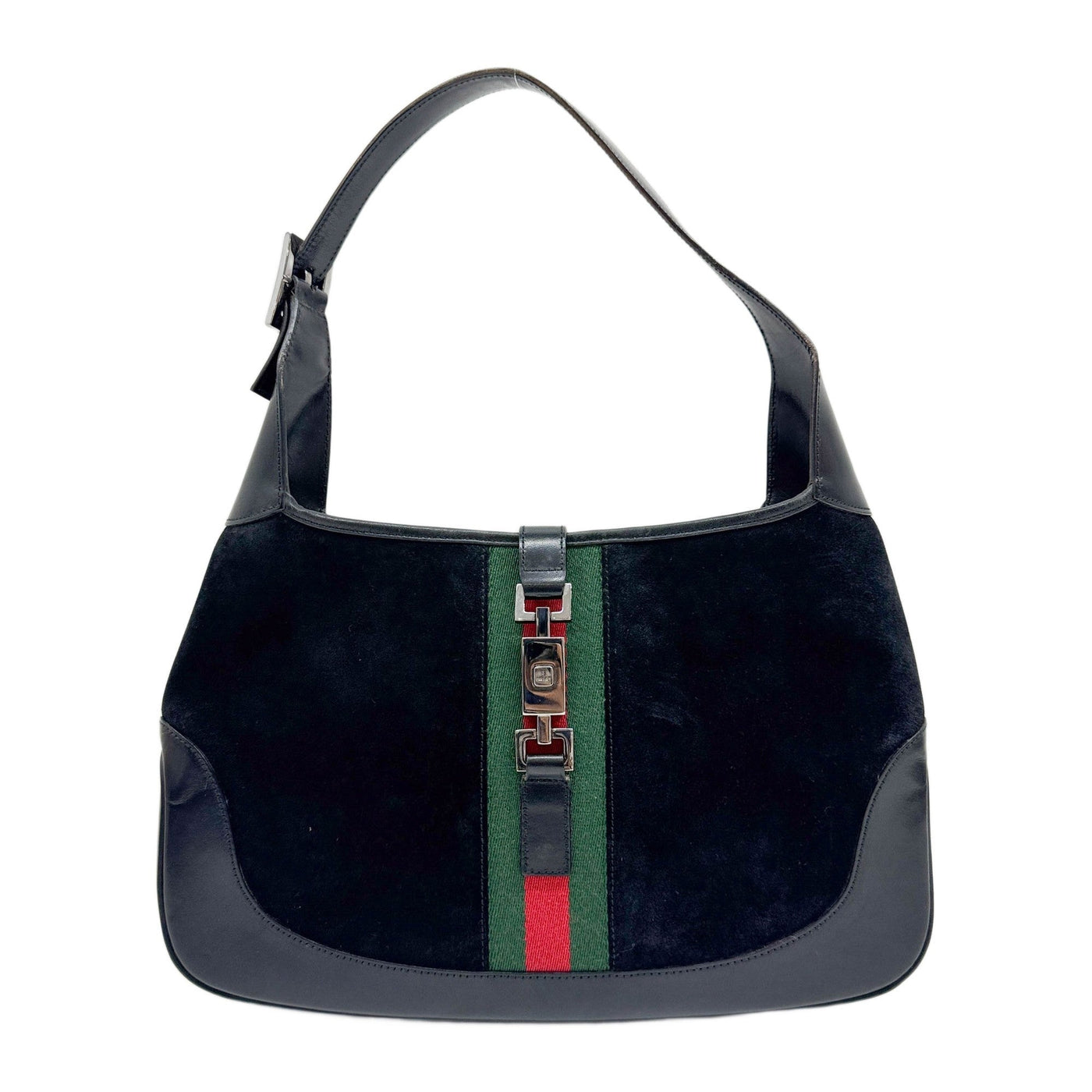 Jackie Black Suede Shoulder Bag