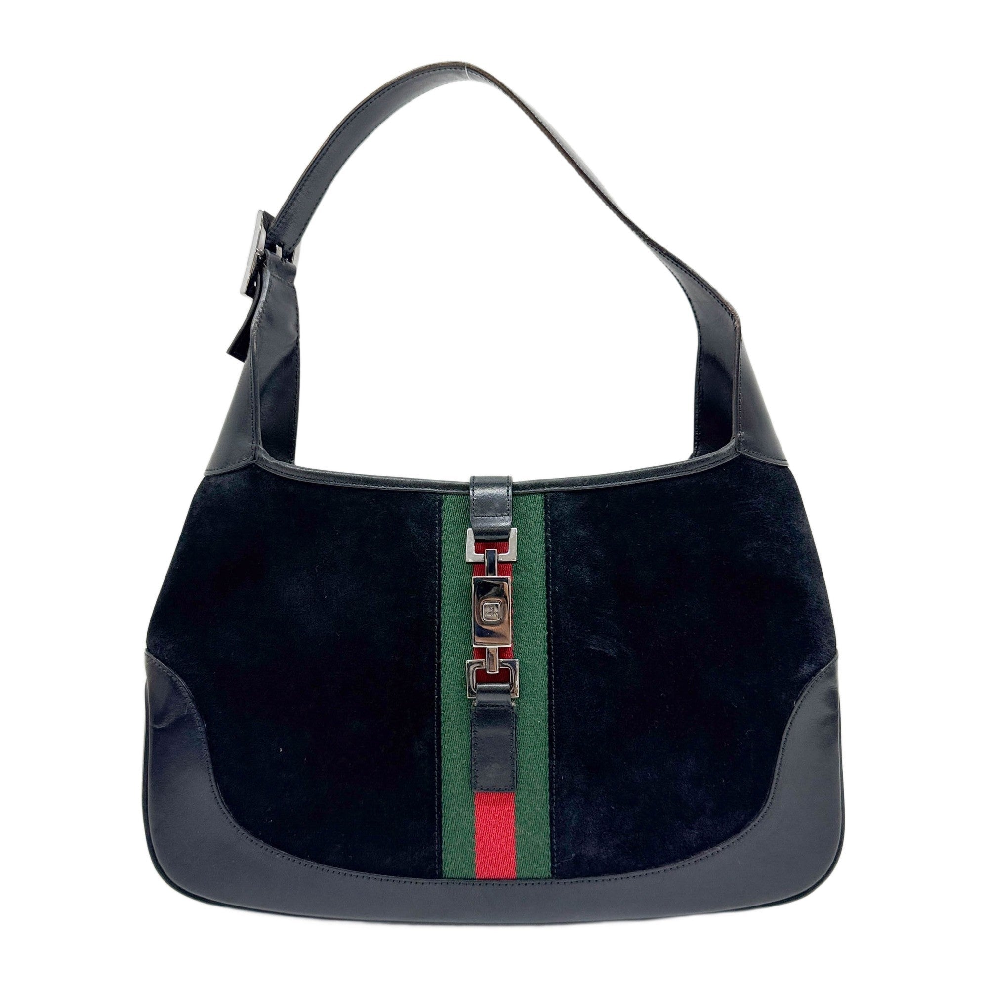 Jackie Black Suede Shoulder Bag