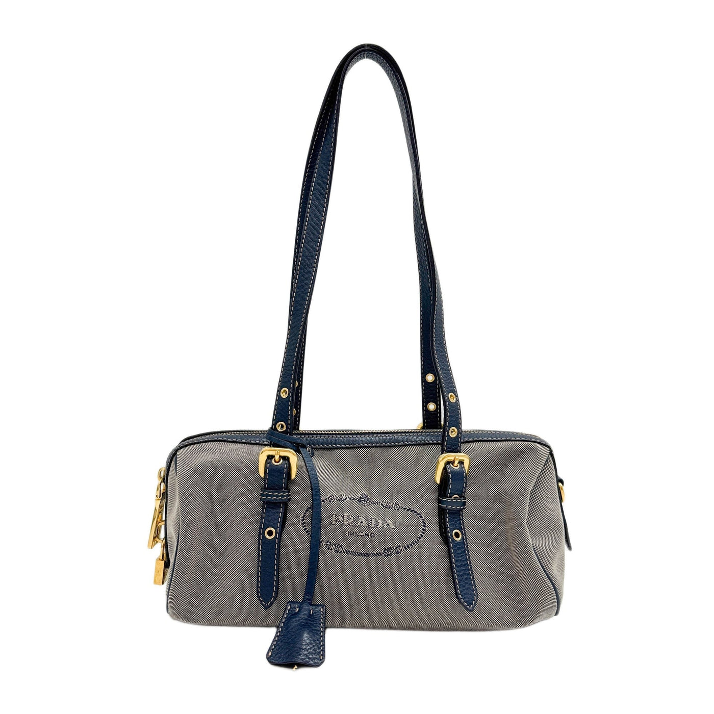 Navy Canvas Shoulder Bag