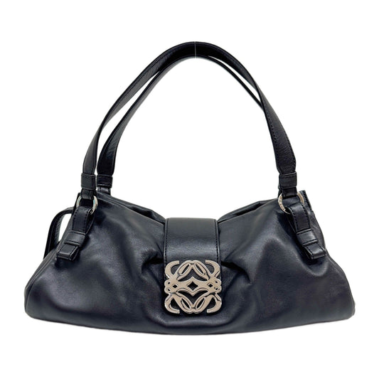 Anagram Black Nappa Leather Handle Bag