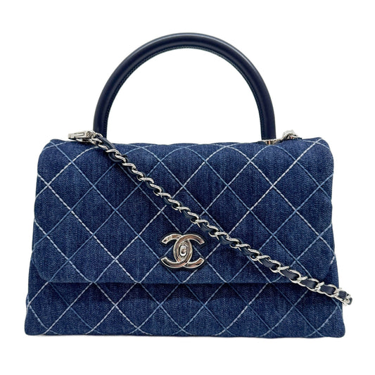 Coco Handle 2019 Matelasse Blue Denim Two Way Bag