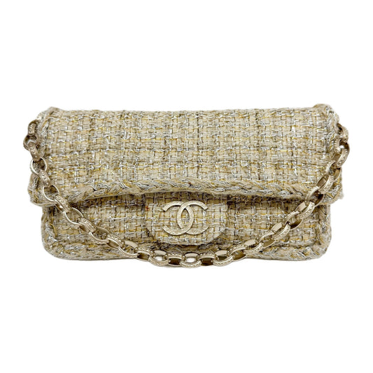 2006-2008 Classic Flap Gold Tweed Handle Bag
