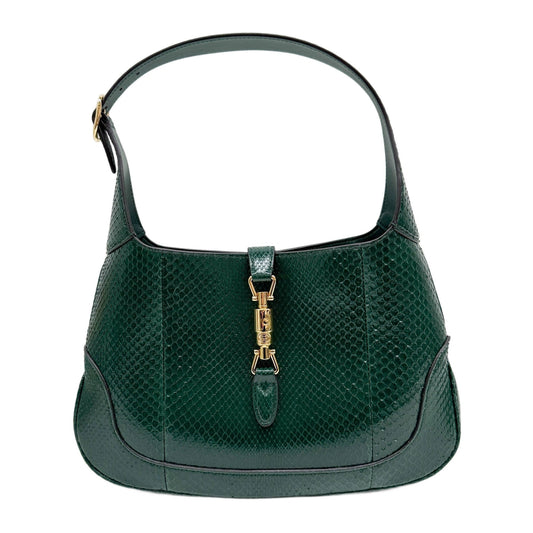 Jackie 1961 Green Embossed Leather Shoulder Bag