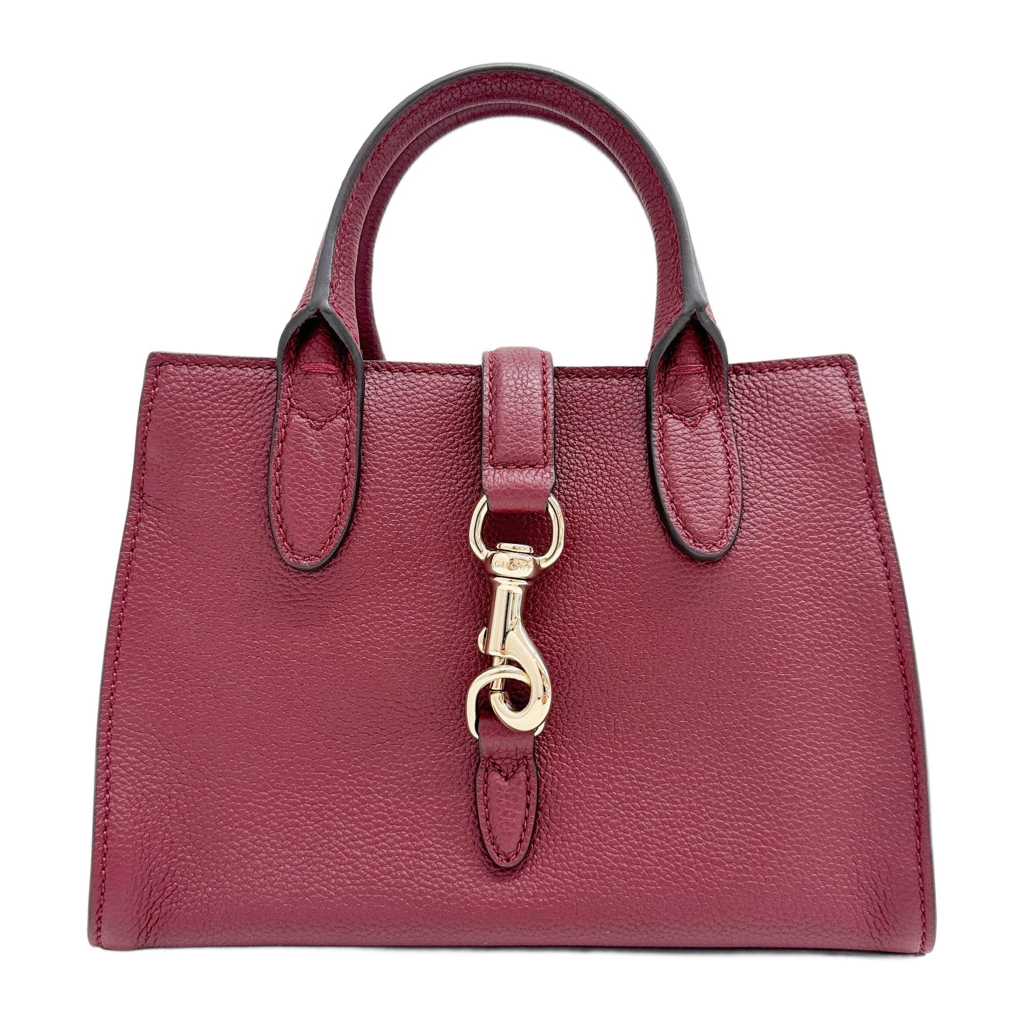 Jackie Soft Tote Burgundy Leather Two Way Bag
