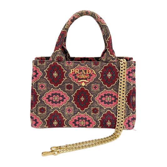 Multicolor Jacquard Cotton Two Way Bag