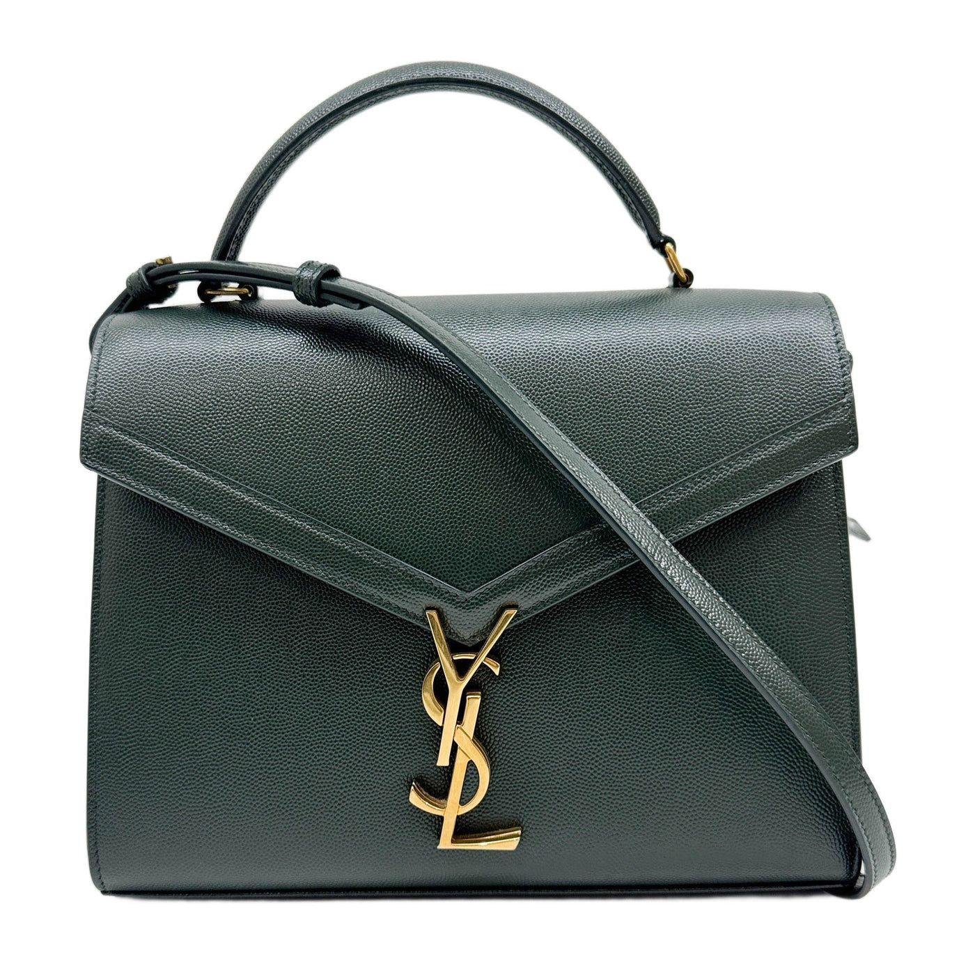 Cassandra Dark Green Leather Two Way Bag