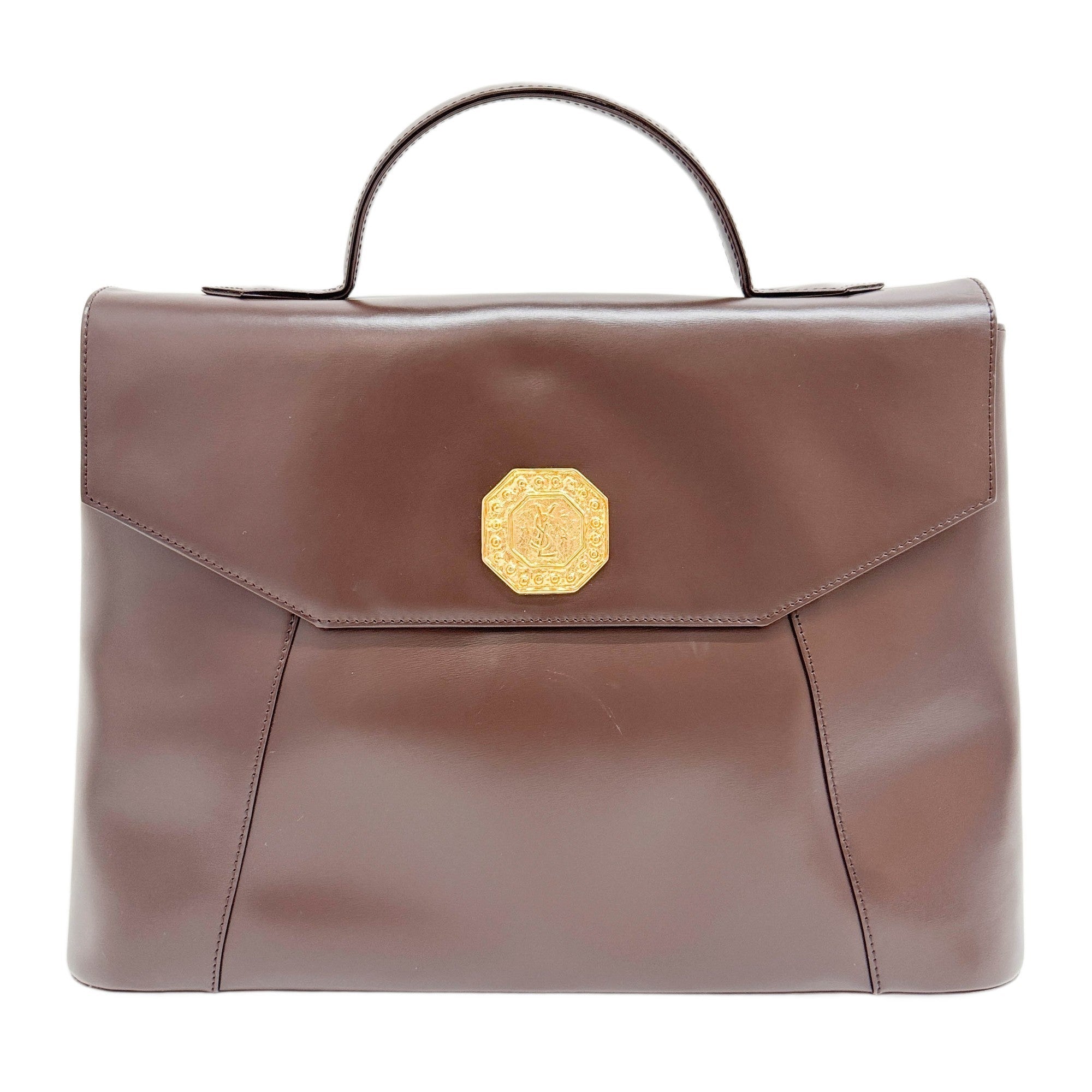 Dark Brown Leather Two Way Bag